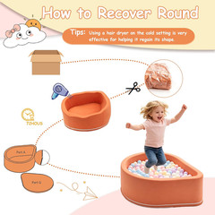 Toddlers Climbing Toys with Ball Pit, 6-Piece Baby Foam Climbing Blocks with Bal