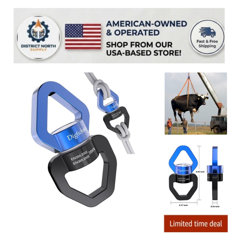 Portable Aluminum Swing Swivel Spinner for Trees and Hammocks – Easy Setup