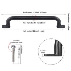 17 Inch Black Safety Playground Handles Pack of 4- Playset Handles, Swing Set…