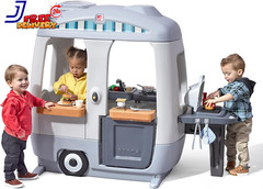 Step2 Adventure Camper Toddler Outdoor Playhouse 50pc Accessory Set Gray
