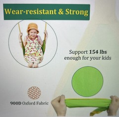 NEW Sealed Pacearth Portable Swing 154lbs Capacity Green