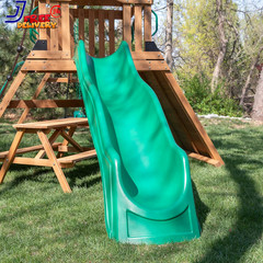 Endeavor II Cedar Wood Swing Set with Wave Slide Play Deck Double Rock Wall NEW