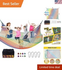 9.9FT Double-Layered Kids Climbing Net – Safe Fun for Treehouses Adventures