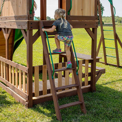 Backyard Discovery Skyfort II Cedar Swing Set/PlaySet FREE SHIPPING NEW