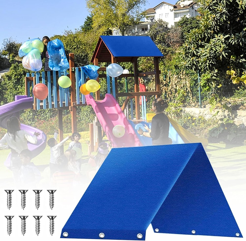 Playground Roof Canopy Sunshade Waterproof Trap Cover Kids Outdoor Sunproof BLUE