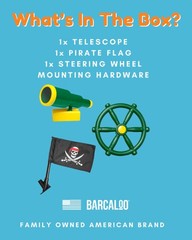 Playground Equipment Bundle Set with Kids Pirate Telescope, Pirate Steering W…