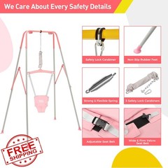 FUNLIO pink 2-in-1 toddler swing jumper