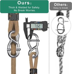 Heavy Duty Swing Seat with Adjustable Rope, 300lbs Capacity Non-Slip Plastic …