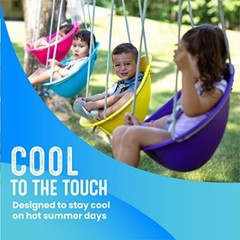 Coconut Toddler Swing Comfy Baby Outdoor, 3- Point Adjustable Safety Harness,…