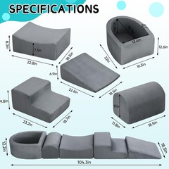 5 Pcs Toddler Soft Play Foam Climbing Blocks Climbing Toys Ball Pit for Toddlers