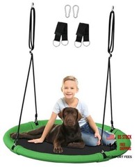 40 Inch Diameter Saucer Tree Swing Set for Kids & Adults, Adjustable Round 40″