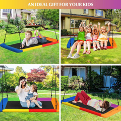 700LBS 60 Inch Giant Platform Tree Swing for Kids and Adults, Indoor/Outdoor Adj