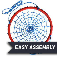Large 40″ Spider Web Tree Net Swing 100% Safe Nylon Rope Max 600 LBs EZ Setup