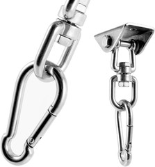 4 Pack Heavy Duty Swing Hangers Set, 1000 Lbs Capacity 360°Rotate Stainless Stee