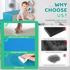 Foam Climbing Blocks for Toddlers: with a Tunnel – 4 PCS Foam Blocks – Modern