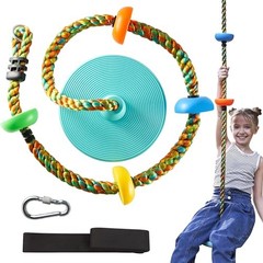 Tree Swing for Kids -Climbing Rope Tree with Platforms and Disc Seat Blue