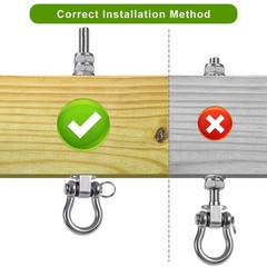 SELEWARE Heavy Duty Swing Hangers with Silent Bearings, 1500LB Capacity Stain…