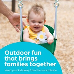Baby Swing Outdoor – Heavy Duty Toddler Swing Set Accessories, High Back, Ful…