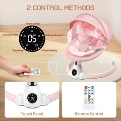 Baby Swing for Infants, Portable Electric Baby Swings with Bluetooth, 5 Swing…