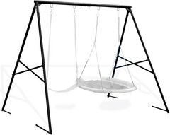 Heavy Duty A Frame Swing Stand for Two Swings 70 Inch High Black Powder Coated