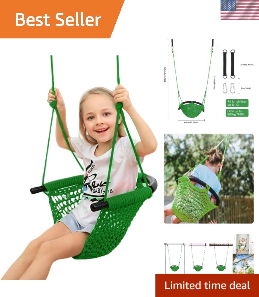 Versatile Kids Swing Seat with Anti-Collision Strips – Perfect for Home & Play
