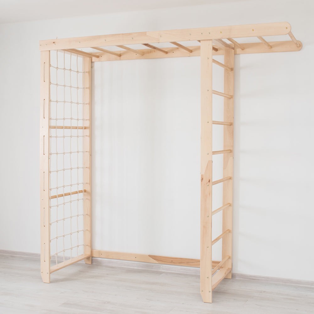 Indoor Monkey Bars Kids Climbing Ladder Net Pull Up Bar Home Gym Montessori