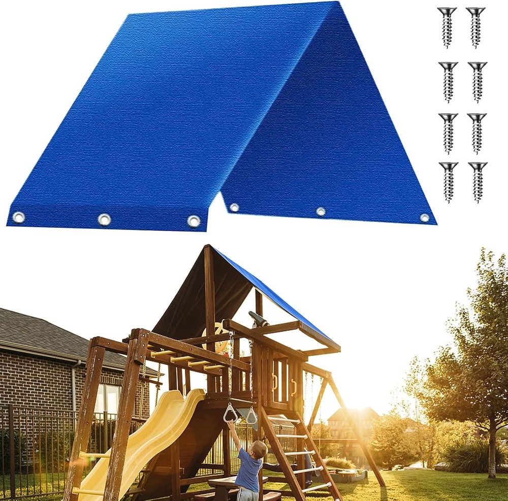 Playground Swing Replacement Canopy Outdoor Swing Playset Shade Tarp 52×89 inch