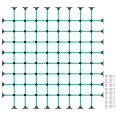 Climbing Net for Kids with Installation Base for 72″ × 72″ Wooden 72″ X 72″