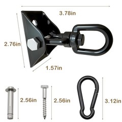 Heavy Duty Swing Hangers,1200 lb Hammock Hanging kit,360°Rotating Swing