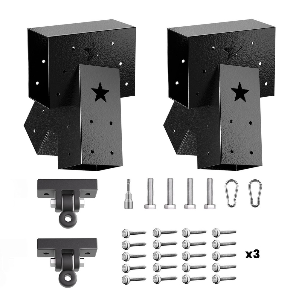 Heavy Duty Swing Set Brackets Kit with 2 A-Frame Brackets and 2 Swing Hangers…