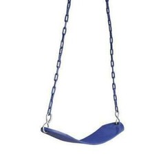 BLUE Playground Swing Set Seat Belt Vinyl Coated Zinc Chain, Seat Hanger