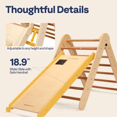 8 in 1 Pikler Triangle Set Wooden Climbing Toys for Toddlers Montessori Climbing