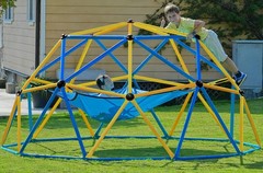 Zupapa 6FT Climbing Dome for Kids 3-8, 750LBS Anti-Rust Metal Jungle Gym, Blue