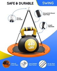 43″ Saucer Tree Swing Outdoor Flying Saucer Rope Swing Platform Swing for Kids