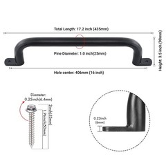 17 Inch Black Safety Playground Handles Pack of 4- Playset Handles,… Fast Ship