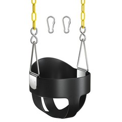 Kids High Back Full Bucket Swing Chair Toddler Infant Swing Outdoor Play Toys