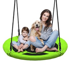 40 Inch Green Saucer Tree Swing Set for Adults 500lb Weight Capacity Waterpro…