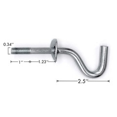 Zinc Heavy-Duty Replacement Hooks Holding Hammock Fit 3/8 Inch Dia. 1-1/4 to …