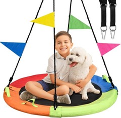 Tree Swing 40 Inch 900lbs with Adjustable Straps for Backyard