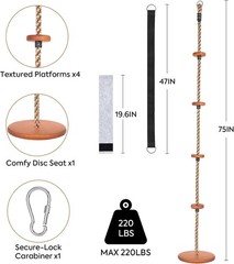 All-Wood Acacia 2-in-1 Swing Set with Adjustable Height – Up to 50 kg Capacity