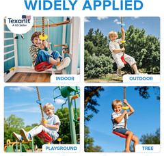 Climbing Rope Tree Swing with Platforms and Swing Seat Outdoor Playground Access