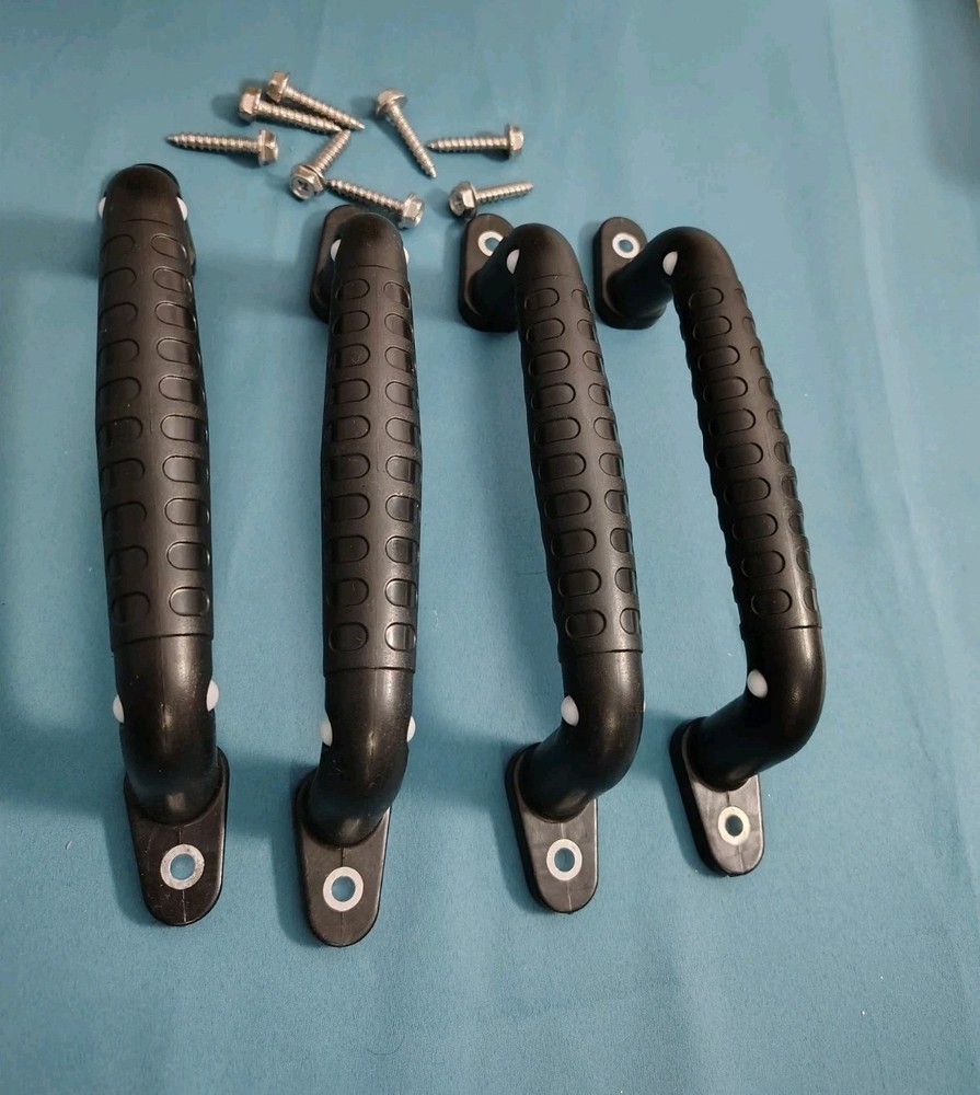 Set of 4 Safety Playground Handles,Swing Set Kids Safety Hand Grips Black-4pcs