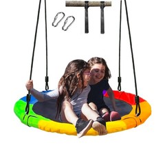40″ Saucer Tree Swing for Kids – 500Lb Weight Capacity, Waterproof Platform S…