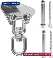 Heavy Duty Swing Hanger Hook, 360° Swivel Swing hook with 4 Screws for Porch Yog
