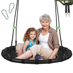 Tree Swing with PP Mat – Durable, Safe, and Easy to Install,Black Outdoor Sau…