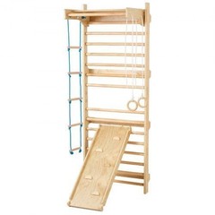 Swedish Ladder Wall Gym 5 In 1 Wooden Indoor Playground Climbing Toys 220