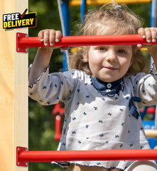 Monkey Bars for Backyard 16.5In Heavy Duty Metal Monkey Bars for Kids 8 PCS P…
