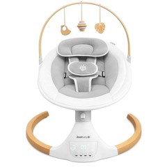 Nova Nature Baby Swing for Newborns with Natural Wood Toys, Electric Motorize…