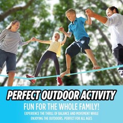Complete Ninja Slackline Kit – 60ft Slack Line for Backyard for Kids & Adults…