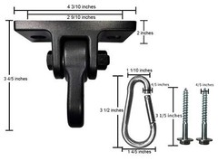 Heavy Duty Black Swing Hangers Screws Bolts Included Over 5000 lb Capacity Playg